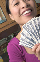 Financial Literacy - Woman Holding Money