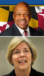 Congressman Elijah Cummings and Elizabeth Warrent